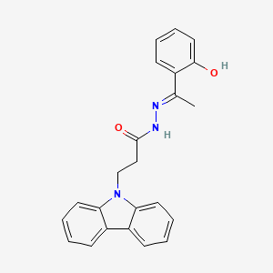 molecular formula C23H21N3O2 B2844049 (E)-3-(9H-carbazol-9-yl)-N'-(1-(2-hydroxyphenyl)ethylidene)propanehydrazide CAS No. 314076-18-1