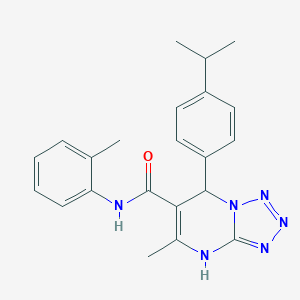 molecular formula C22H24N6O B284406 7-(4-isopropylphenyl)-5-methyl-N-(2-methylphenyl)-4,7-dihydrotetraazolo[1,5-a]pyrimidine-6-carboxamide 