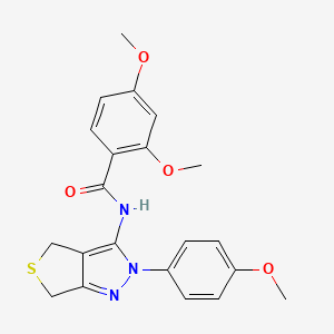 molecular formula C21H21N3O4S B2844060 2,4-二甲氧基-N-[2-(4-甲氧基苯基)-4,6-二氢噻吩[3,4-c]吡唑-3-基]苯甲酰胺 CAS No. 361477-32-9