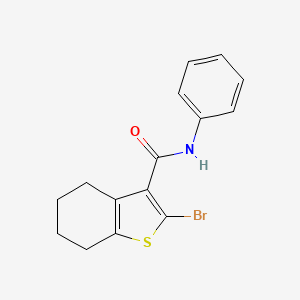 molecular formula C15H14BrNOS B2844068 2-bromo-N-phenyl-4,5,6,7-tetrahydro-1-benzothiophene-3-carboxamide CAS No. 321964-80-1
