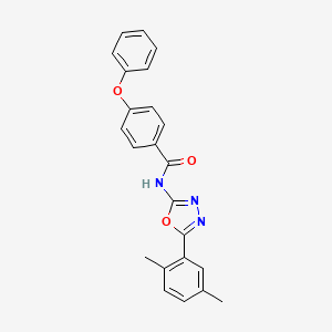 molecular formula C23H19N3O3 B2844075 N-[5-(2,5-dimethylphenyl)-1,3,4-oxadiazol-2-yl]-4-phenoxybenzamide CAS No. 891123-69-6