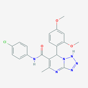 molecular formula C20H19ClN6O3 B284409 N-(4-chlorophenyl)-7-(2,4-dimethoxyphenyl)-5-methyl-1,7-dihydrotetrazolo[1,5-a]pyrimidine-6-carboxamide 