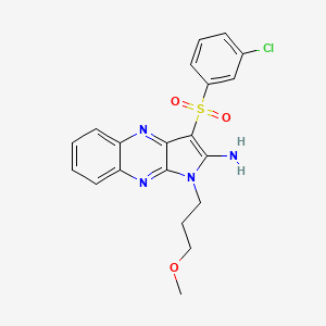 3-((3-chlorophenyl)sulfonyl)-1-(3-methoxypropyl)-1H-pyrrolo[2,3-b]quinoxalin-2-amine