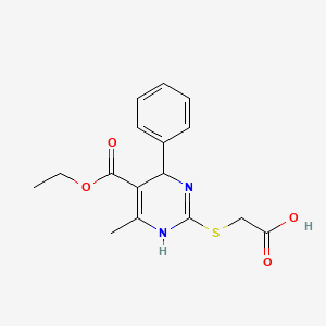 molecular formula C16H18N2O4S B2844100 {[5-(乙氧羰基)-4-甲基-6-苯基-1,6-二氢嘧啶-2-基]硫代基}乙酸 CAS No. 309268-24-4