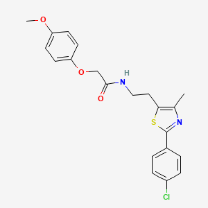 N-{2-[2-(4-chlorophenyl)-4-methyl-1,3-thiazol-5-yl]ethyl}-2-(4-methoxyphenoxy)acetamide