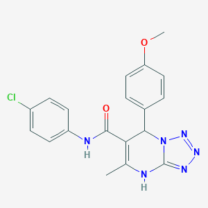 molecular formula C19H17ClN6O2 B284411 N-(4-chlorophenyl)-7-(4-methoxyphenyl)-5-methyl-4,7-dihydrotetraazolo[1,5-a]pyrimidine-6-carboxamide 