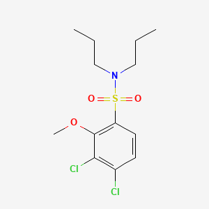 molecular formula C13H19Cl2NO3S B2844111 3,4-dichloro-2-methoxy-N,N-dipropylbenzenesulfonamide CAS No. 428482-74-0