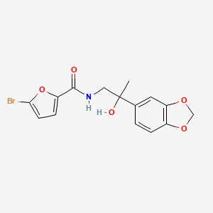 molecular formula C15H14BrNO5 B2844117 N-(2-(benzo[d][1,3]dioxol-5-yl)-2-hydroxypropyl)-5-bromofuran-2-carboxamide CAS No. 1396675-47-0