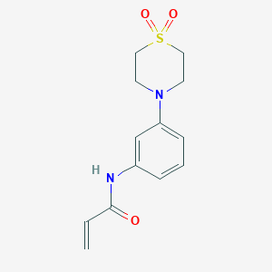 molecular formula C13H16N2O3S B2844122 N-[3-(1,1-Dioxo-1,4-thiazinan-4-yl)phenyl]prop-2-enamide CAS No. 2175508-14-0