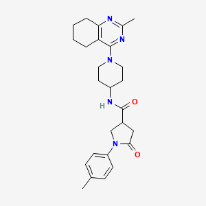 molecular formula C26H33N5O2 B2844125 N-(1-(2-methyl-5,6,7,8-tetrahydroquinazolin-4-yl)piperidin-4-yl)-5-oxo-1-(p-tolyl)pyrrolidine-3-carboxamide CAS No. 2034595-92-9