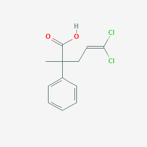 molecular formula C12H12Cl2O2 B2844144 5,5-Dichloro-2-methyl-2-phenyl-pent-4-enoic acid CAS No. 2014836-55-4