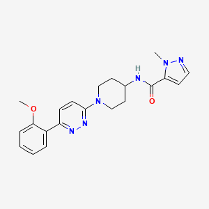 molecular formula C21H24N6O2 B2844148 N-{1-[6-(2-methoxyphenyl)pyridazin-3-yl]piperidin-4-yl}-1-methyl-1H-pyrazole-5-carboxamide CAS No. 1396843-28-9