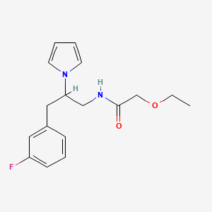 molecular formula C17H21FN2O2 B2844149 2-ethoxy-N-(3-(3-fluorophenyl)-2-(1H-pyrrol-1-yl)propyl)acetamide CAS No. 1421523-10-5
