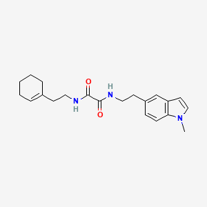 molecular formula C21H27N3O2 B2844154 N1-(2-(环己-1-烯-1-基)乙基)-N2-(2-(1-甲基-1H-吲哚-5-基)乙基)草酰胺 CAS No. 2034303-69-8