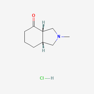 molecular formula C9H16ClNO B2844165 (3As,7aR)-2-methyl-3,3a,5,6,7,7a-hexahydro-1H-isoindol-4-one;hydrochloride CAS No. 2219375-97-8