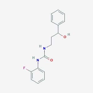 molecular formula C16H17FN2O2 B2844190 1-(2-Fluorophenyl)-3-(3-hydroxy-3-phenylpropyl)urea CAS No. 1396882-16-8