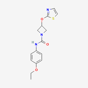 molecular formula C15H17N3O3S B2844197 N-(4-ethoxyphenyl)-3-(thiazol-2-yloxy)azetidine-1-carboxamide CAS No. 1797335-78-4