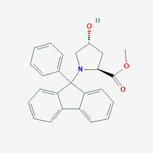 molecular formula C25H23NO3 B028442 Methyl (2S,4R)-4-hydroxy-1-(9-phenylfluoren-9-yl)pyrrolidine-2-carboxylate CAS No. 179990-59-1