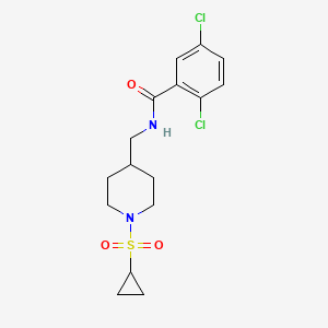 molecular formula C16H20Cl2N2O3S B2844207 2,5-二氯-N-((1-(环丙基磺酰)哌嗪-4-基)甲基)苯甲酰胺 CAS No. 1234895-02-3