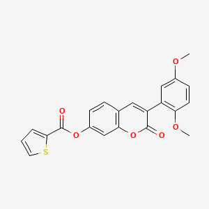 molecular formula C22H16O6S B2844215 3-(2,5-dimethoxyphenyl)-2-oxo-2H-chromen-7-yl thiophene-2-carboxylate CAS No. 900880-11-7