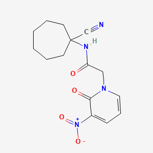 N-(1-cyanocycloheptyl)-2-(3-nitro-2-oxo-1,2-dihydropyridin-1-yl)acetamide