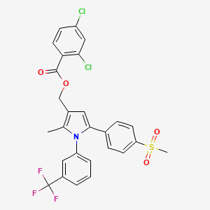 {2-methyl-5-[4-(methylsulfonyl)phenyl]-1-[3-(trifluoromethyl)phenyl]-1H-pyrrol-3-yl}methyl 2,4-dichlorobenzenecarboxylate