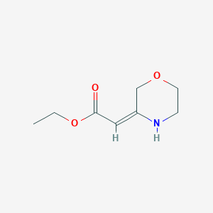 molecular formula C8H13NO3 B2844220 ethyl 2-[(3E)-morpholin-3-ylidene]acetate CAS No. 1562264-91-8