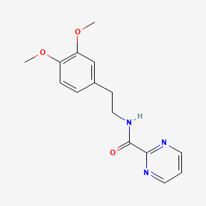 molecular formula C15H17N3O3 B2844222 N-(3,4-dimethoxyphenethyl)pyrimidine-2-carboxamide CAS No. 1251577-47-5