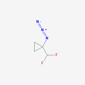 molecular formula C4H5F2N3 B2844223 1-Azido-1-(difluoromethyl)cyclopropane CAS No. 1936730-27-6