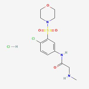 molecular formula C13H19Cl2N3O4S B2844227 N-[4-氯-3-(吗啉-4-基磺酰)苯基]-2-(甲基氨基)乙酰胺盐酸盐 CAS No. 1173052-99-7