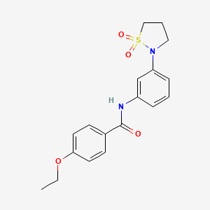 molecular formula C18H20N2O4S B2844233 N-(3-(1,1-二氧异噻唑啉-2-基)苯基)-4-乙氧基苯甲酰胺 CAS No. 941886-34-6