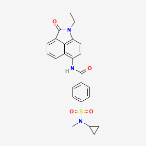 molecular formula C24H23N3O4S B2844246 4-(N-cyclopropyl-N-methylsulfamoyl)-N-(1-ethyl-2-oxo-1,2-dihydrobenzo[cd]indol-6-yl)benzamide CAS No. 923434-40-6