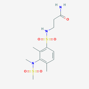 3-[[2,4-Dimethyl-3-[methyl(methylsulfonyl)amino]phenyl]sulfonylamino]propanamide
