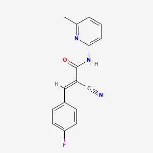 molecular formula C16H12FN3O B2844260 (E)-2-cyano-3-(4-fluorophenyl)-N-(6-methylpyridin-2-yl)acrylamide CAS No. 488852-07-9