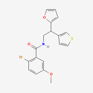 molecular formula C18H16BrNO3S B2844273 2-bromo-N-[2-(furan-2-yl)-2-(thiophen-3-yl)ethyl]-5-methoxybenzamide CAS No. 2097892-39-0