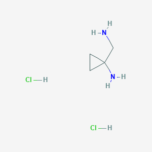 molecular formula C4H12Cl2N2 B2844276 1-(Aminomethyl)cyclopropanamine dihydrochloride CAS No. 849149-67-3