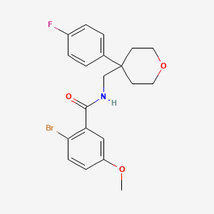 molecular formula C20H21BrFNO3 B2844277 2-溴-N-((4-(4-氟苯基)四氢-2H-吡喃-4-基)甲基)-5-甲氧基苯甲酰胺 CAS No. 1324707-04-1