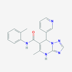 molecular formula C19H18N6O B284431 5-methyl-N-(2-methylphenyl)-7-(pyridin-3-yl)-4,7-dihydro[1,2,4]triazolo[1,5-a]pyrimidine-6-carboxamide 