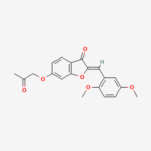 molecular formula C20H18O6 B2844313 (Z)-2-(2,5-dimethoxybenzylidene)-6-(2-oxopropoxy)benzofuran-3(2H)-one CAS No. 859658-46-1