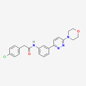 molecular formula C22H21ClN4O2 B2844315 2-(4-chlorophenyl)-N-(3-(6-morpholinopyridazin-3-yl)phenyl)acetamide CAS No. 899985-64-9