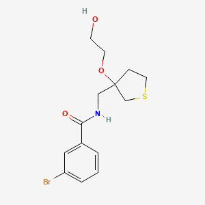 molecular formula C14H18BrNO3S B2844326 3-bromo-N-((3-(2-hydroxyethoxy)tetrahydrothiophen-3-yl)methyl)benzamide CAS No. 2310225-03-5