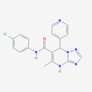 molecular formula C18H15ClN6O B284433 N-(4-chlorophenyl)-5-methyl-7-pyridin-4-yl-4,7-dihydro[1,2,4]triazolo[1,5-a]pyrimidine-6-carboxamide 