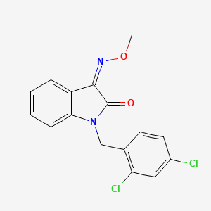 molecular formula C16H12Cl2N2O2 B2844371 (3Z)-1-[(2,4-二氯苯基)甲基]-3-甲氧基亚胺吲哚-2-酮 CAS No. 303996-97-6