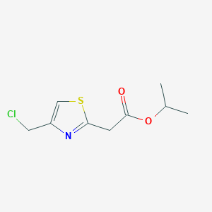 molecular formula C9H12ClNO2S B2844381 Propan-2-yl 2-[4-(chloromethyl)-1,3-thiazol-2-yl]acetate CAS No. 926207-87-6