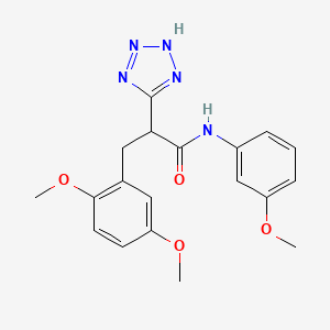 molecular formula C19H21N5O4 B2844382 3-(2,5-dimethoxyphenyl)-N-(3-methoxyphenyl)-2-(2H-tetrazol-5-yl)propanamide CAS No. 732259-60-8