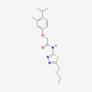 molecular formula C18H25N3O2S B284440 N-(5-butyl-1,3,4-thiadiazol-2-yl)-2-(4-isopropyl-3-methylphenoxy)acetamide 