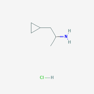 molecular formula C6H14ClN B2844402 (2R)-1-Cyclopropylpropan-2-amine;hydrochloride CAS No. 2230789-64-5