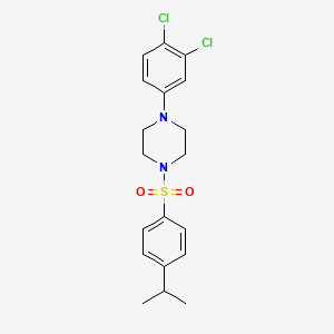 molecular formula C19H22Cl2N2O2S B2844408 1-(3,4-二氯苯基)-4-[4-(异丙基)苯磺酰基]哌嗪 CAS No. 713097-50-8