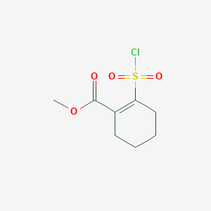 molecular formula C8H11ClO4S B2844411 Methyl 2-(chlorosulfonyl)cyclohex-1-ene-1-carboxylate CAS No. 161809-17-2