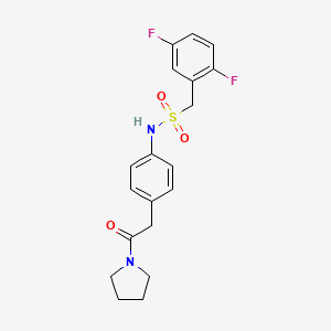 1-(2,5-difluorophenyl)-N-(4-(2-oxo-2-(pyrrolidin-1-yl)ethyl)phenyl)methanesulfonamide